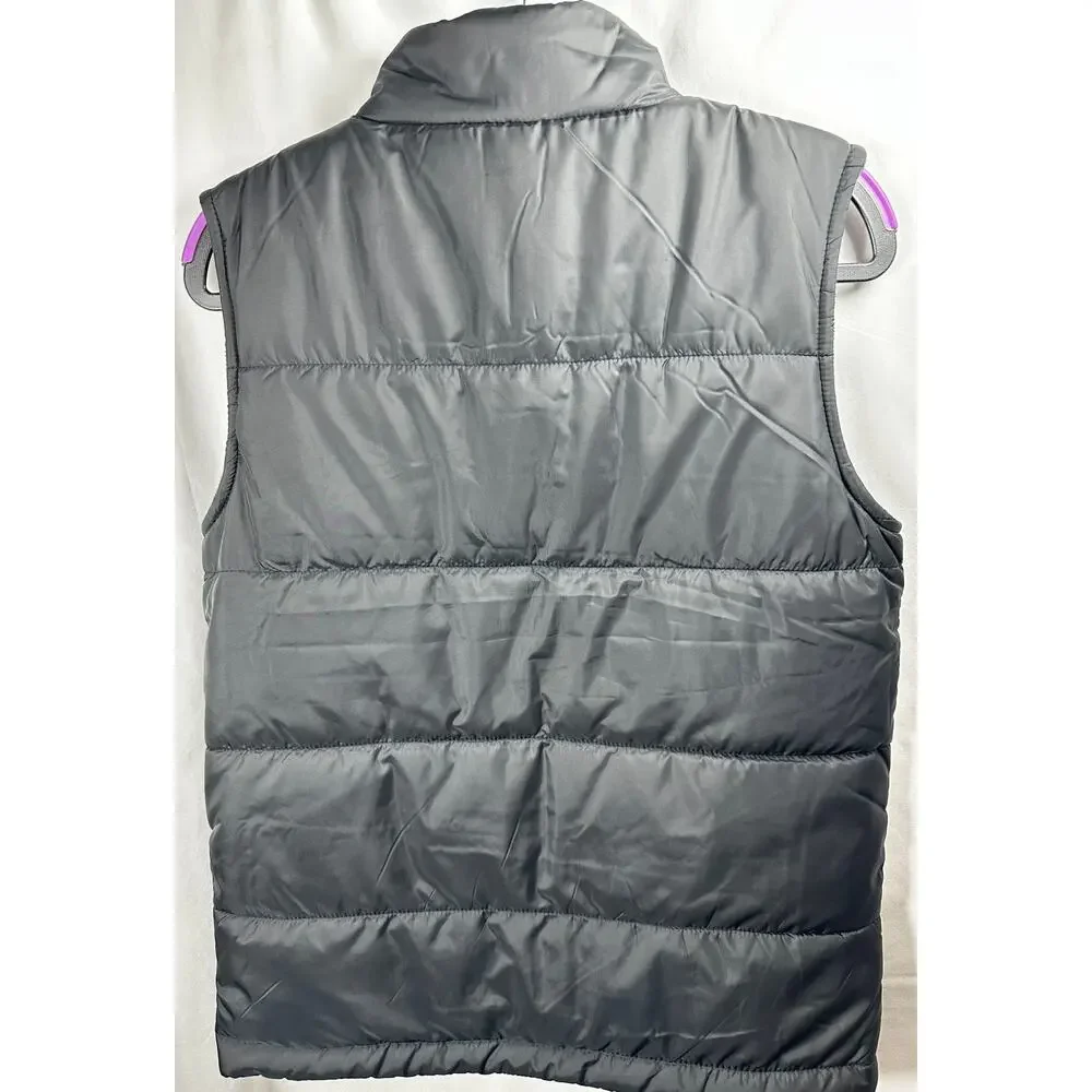 Columbia reversible youth size 14-16 black puffer vest EUC pockets